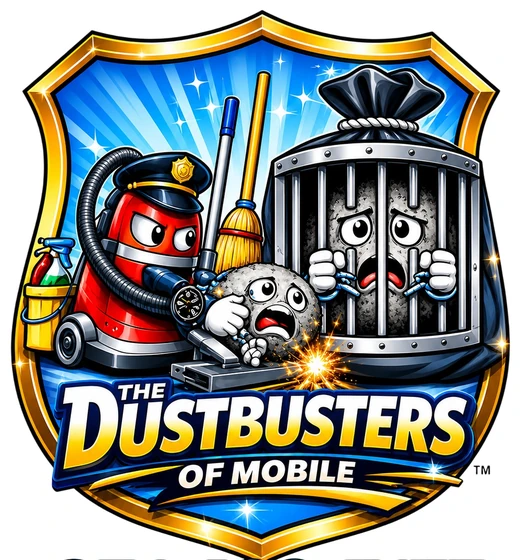 THE DUST BUSTERS OF MOBILE Inc. badge logo